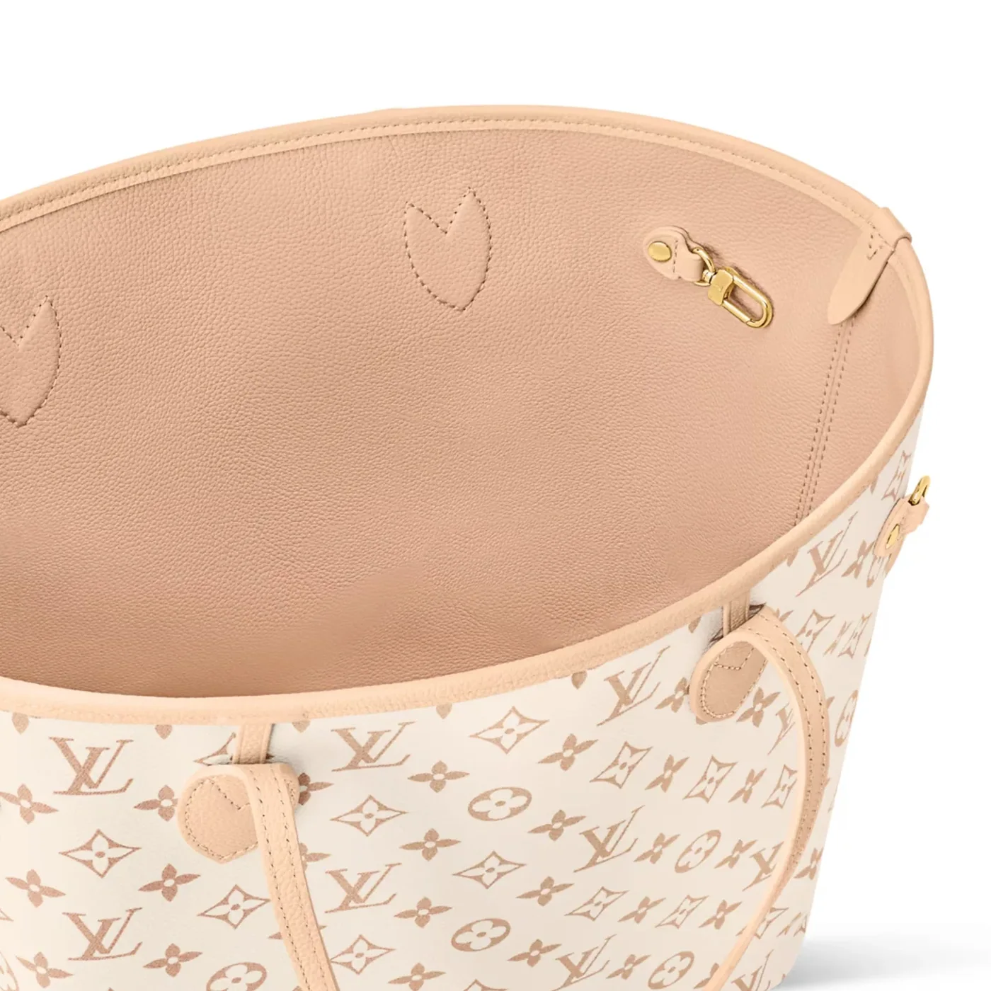 Louis Vuitton Neverfull Inside Out MM Tote Bag in Dune/ Hazelnut Gold Hardware