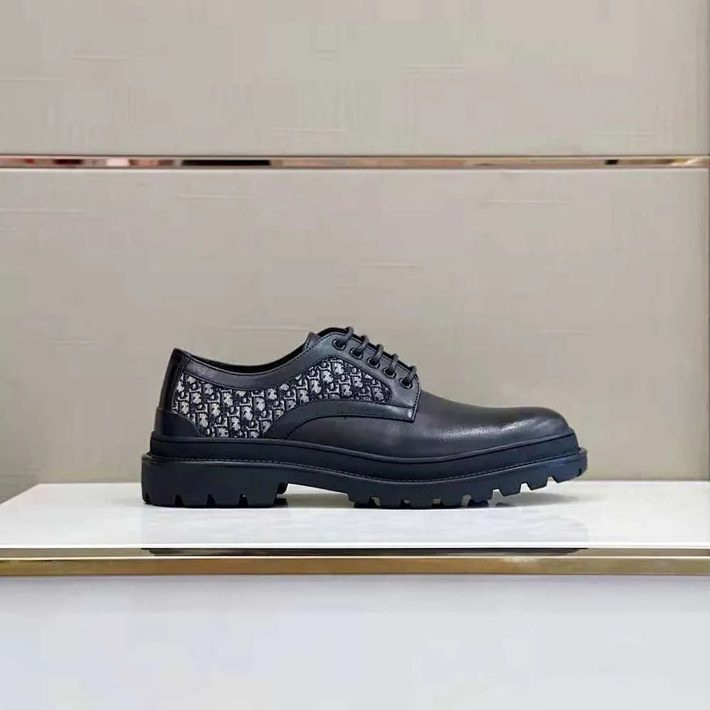 Dior Explorer Derby Shoe Black Smooth Calfskin for Men
