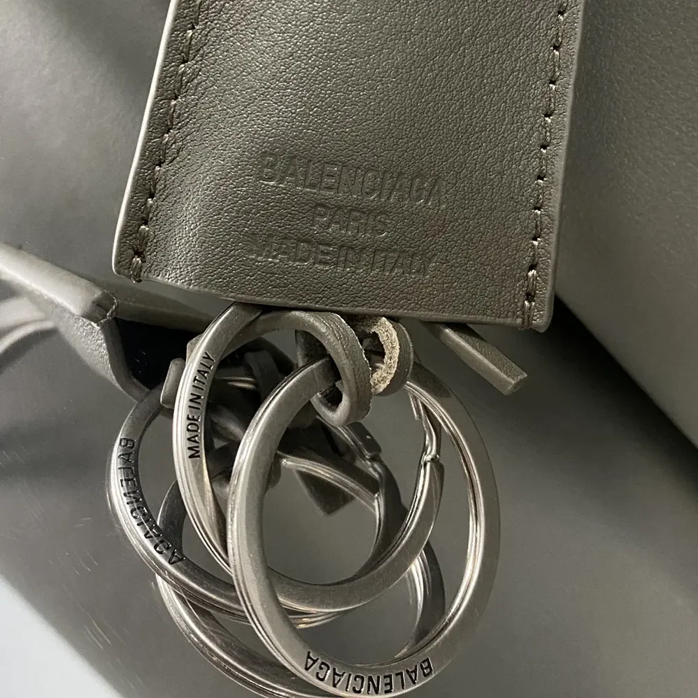 Balenciaga Rodeo Handbag Large In Black Smooth Calfskin, Aged for Women in Silver Hardware