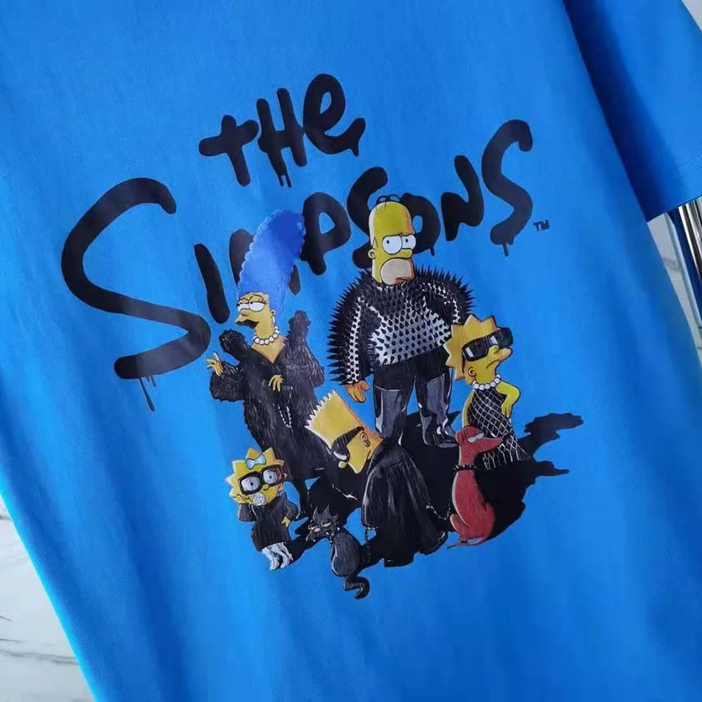 Balenciaga Simpsons Tm and 20th Television T for Men in shirt Oversized in Blue Balenciaga Simpsons Tm and 20th Television T for Men in shirt Oversized in Blue