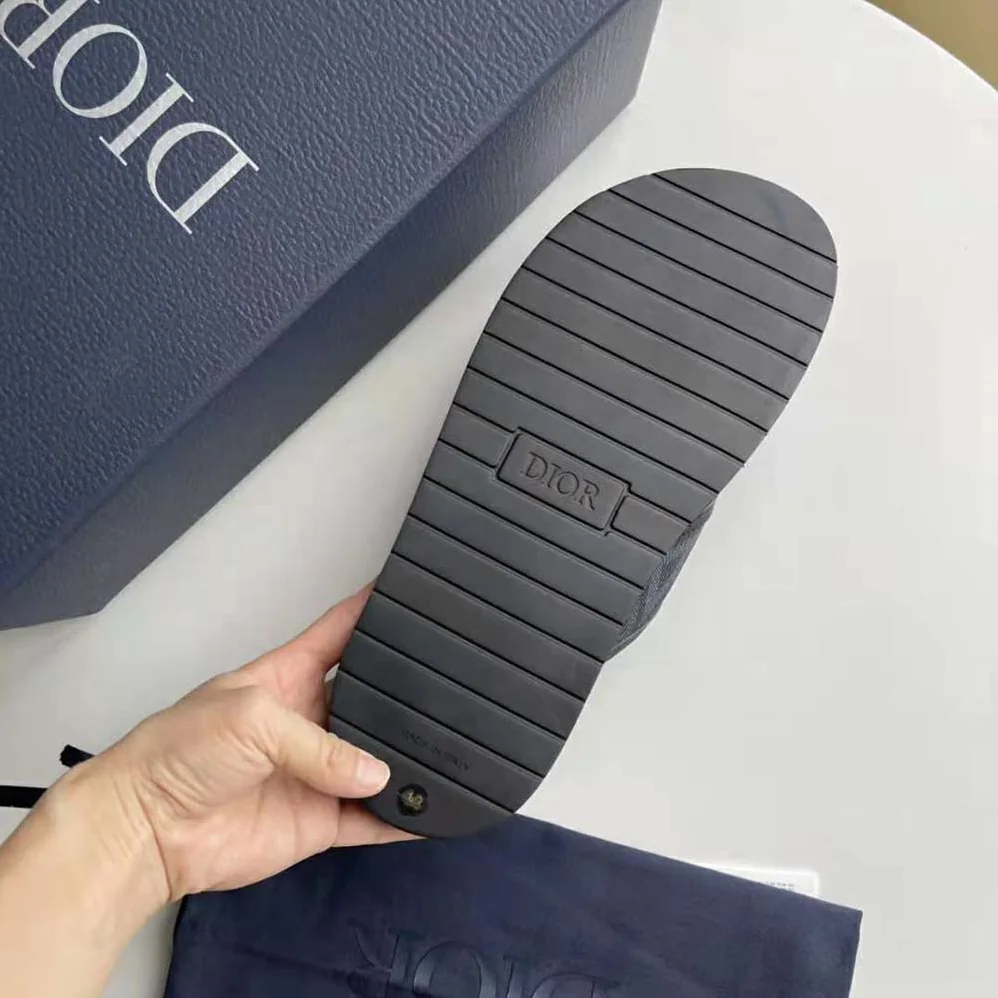 Dior Aqua Sandal Black CD Diamond Canvas for Men Dior Aqua Sandal Black CD Diamond Canvas for Men