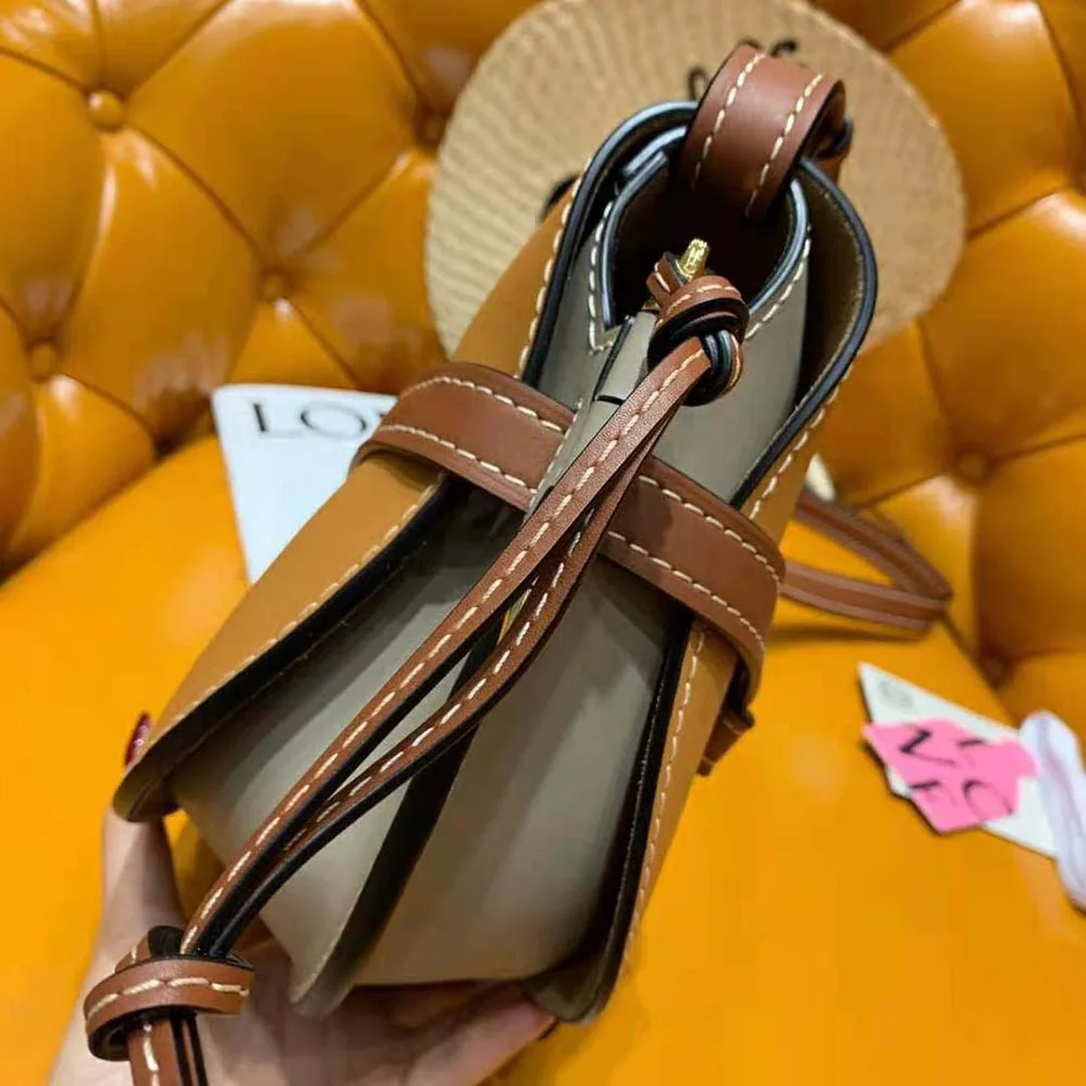 Loewe Small Gate Bag in Soft Calfskin for Women in Brown Loewe Small Gate Bag in Soft Calfskin for Women in Brown