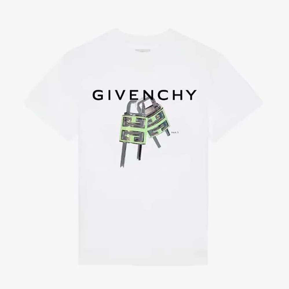 Givenchy Givenchy 4g Lock Slim Fit T-shirt for Women in White