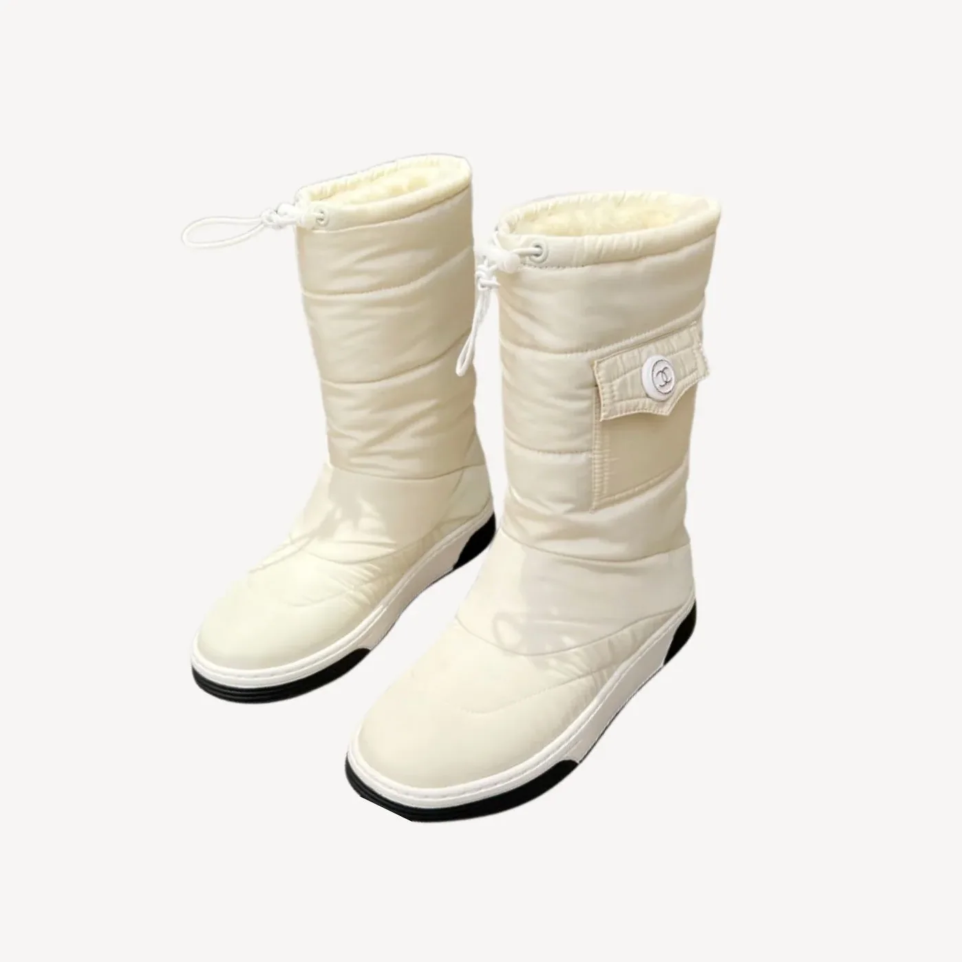 Chanel Short Boots White Chanel Short Boots White