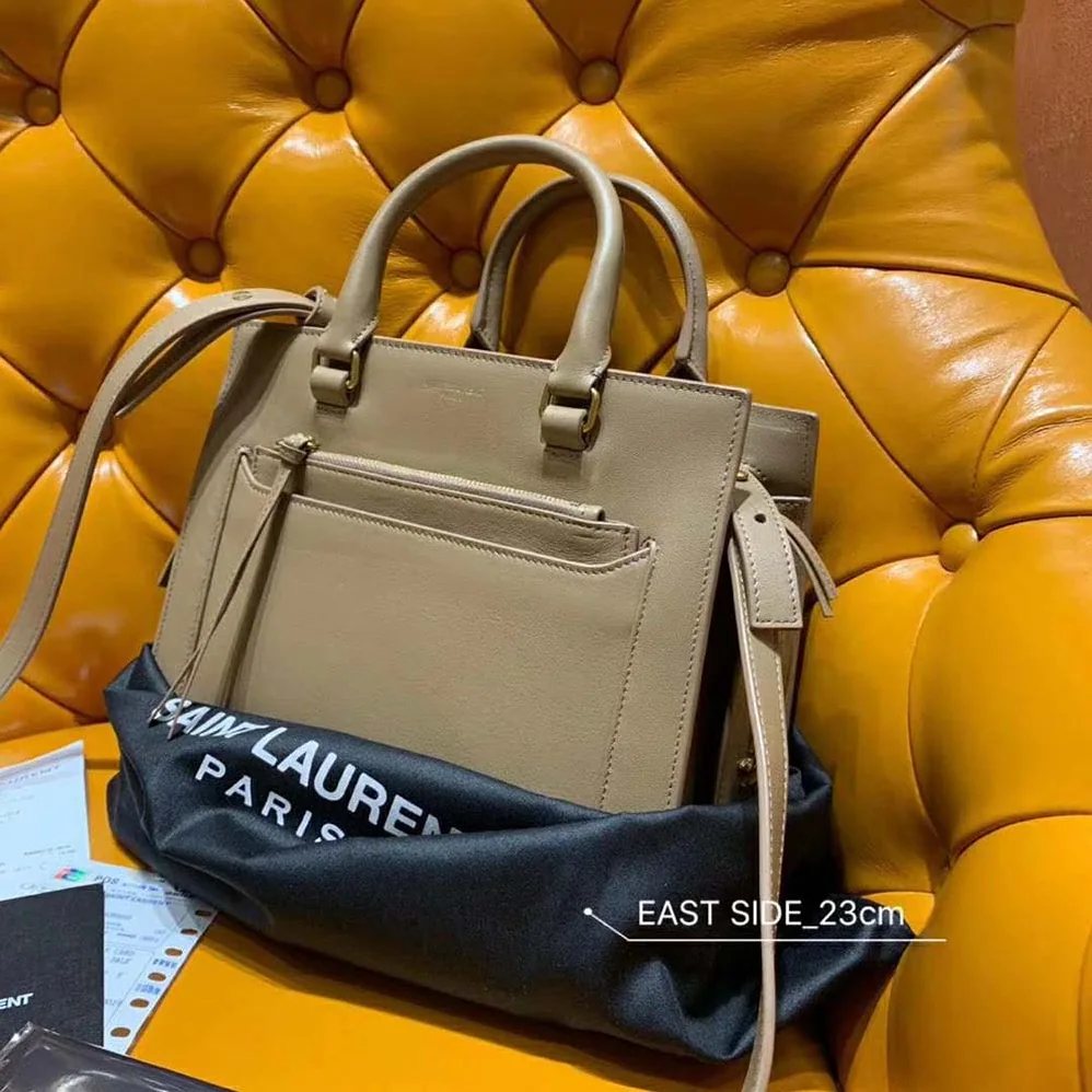 Saint Laurent YSL East Side Small Tote Bag Smooth for Women in Sandy