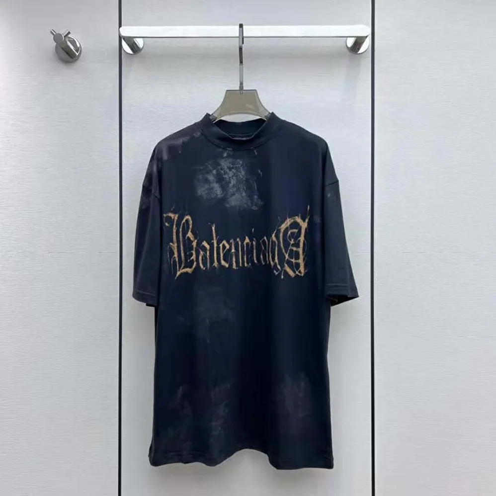 Balenciaga Heavy Metal Tight T-Shirt Small Fit in Black Faded for Women