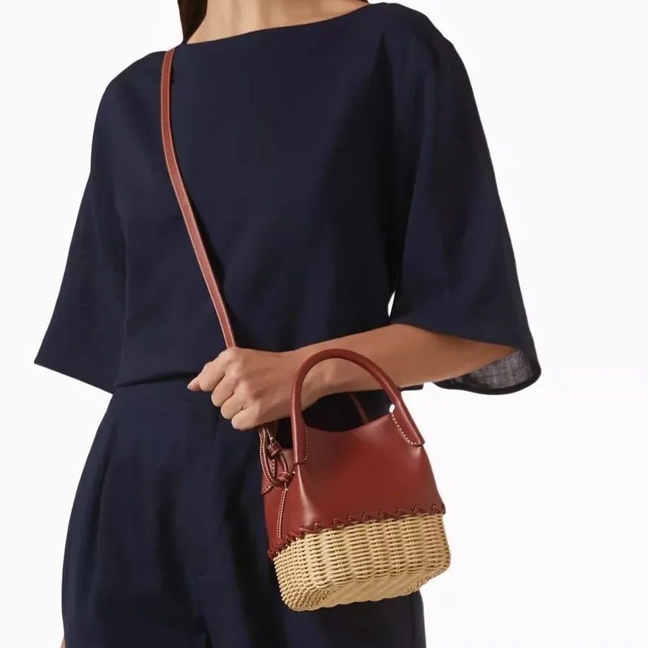 Loro Piana Micro Bale Top Handle Bag / Deep Kummel Gold Hardware FAP5822_B4K8 Loro Piana Micro Bale Top Handle Bag / Deep Kummel Gold Hardware FAP5822_B4K8