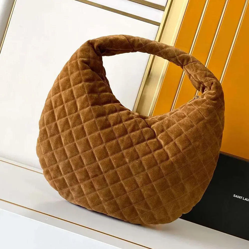 Saint Laurent YSL Icare Hobo In Quilted Suede Brown for Women Saint Laurent YSL Icare Hobo In Quilted Suede Brown for Women