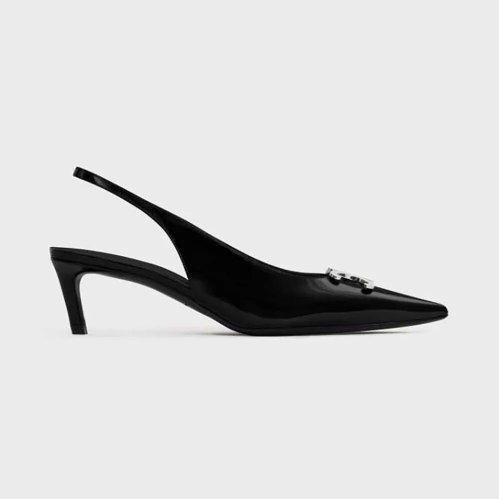 Celine Alma Triomphe Slingback in Glossy Calfskin for Women