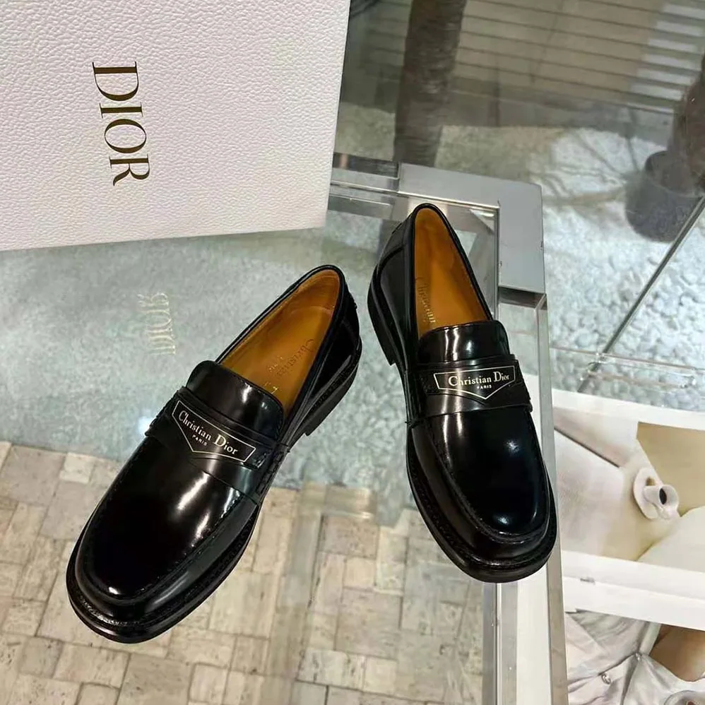 Dior Boy Loafer Black Brushed Calfskin for Women Dior Boy Loafer Black Brushed Calfskin for Women