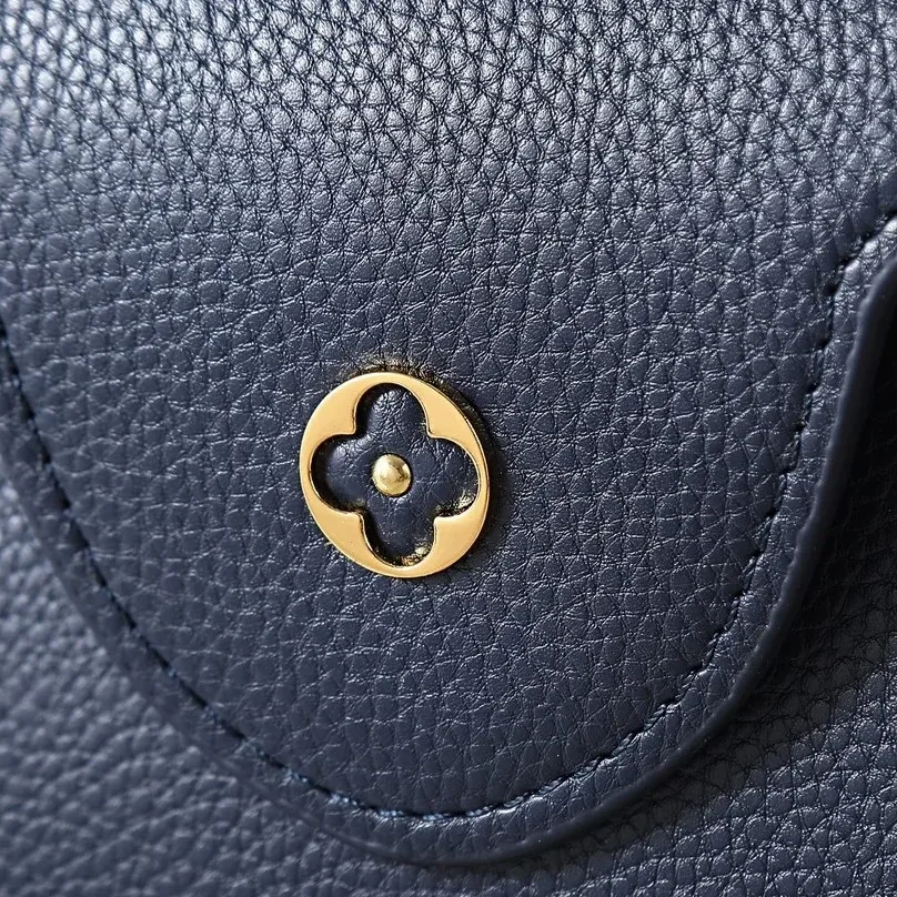 Louis Vuitton Capucines MM Top Handle Bag / Navy Blue Silver/ Gold Hardware