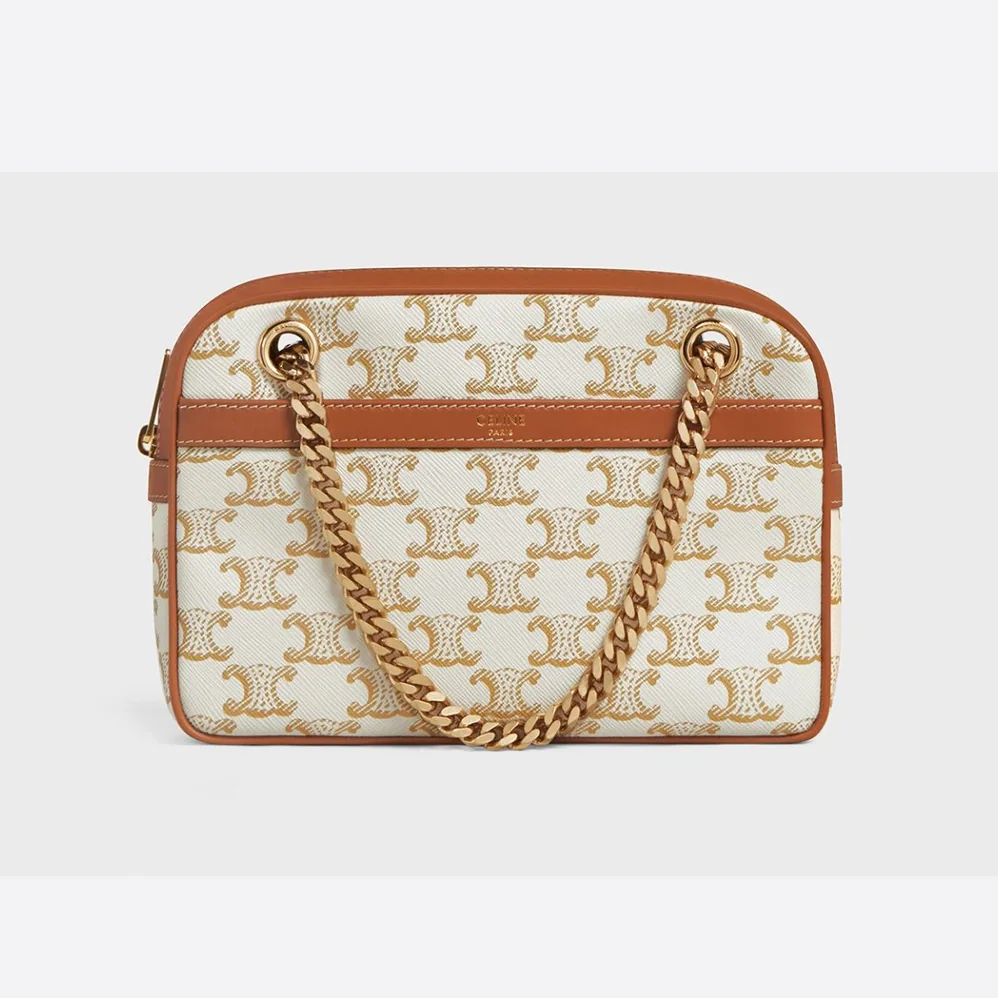 Celine Small Patapans in Triomphe Canvas and Calfskin for Women