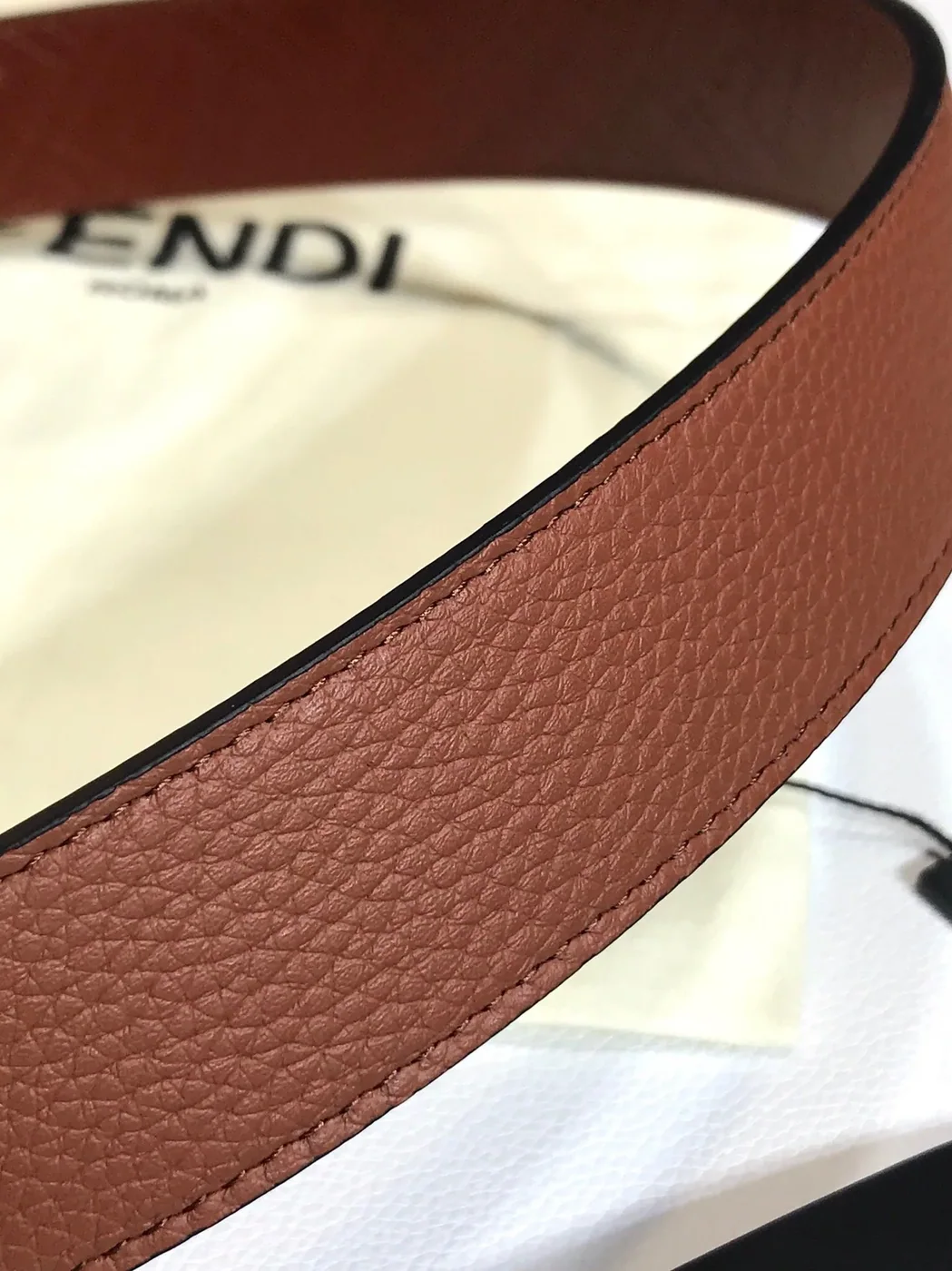 Fendi Belt Brown FF Belt 7C034470 for Women
