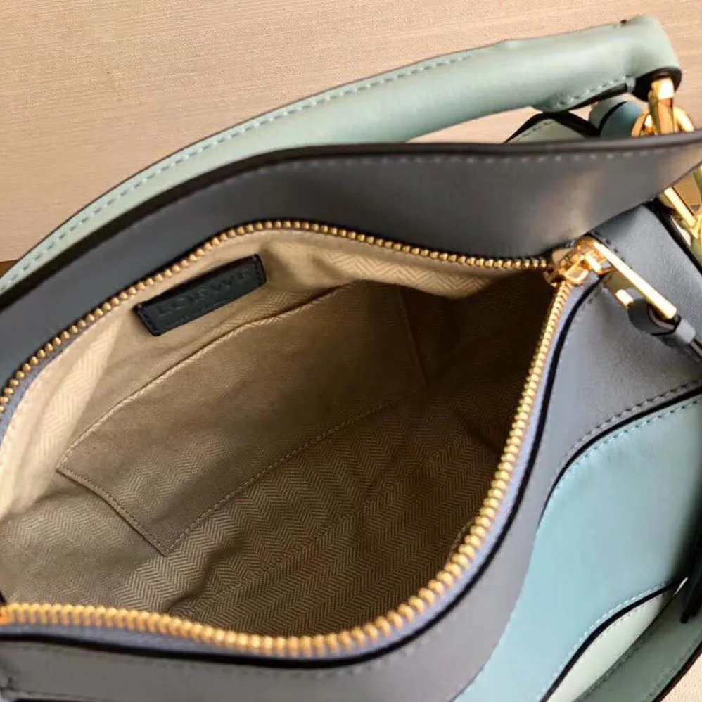 Loewe Puzzle Small Bag in Classic Calf Leather for Women in Blue