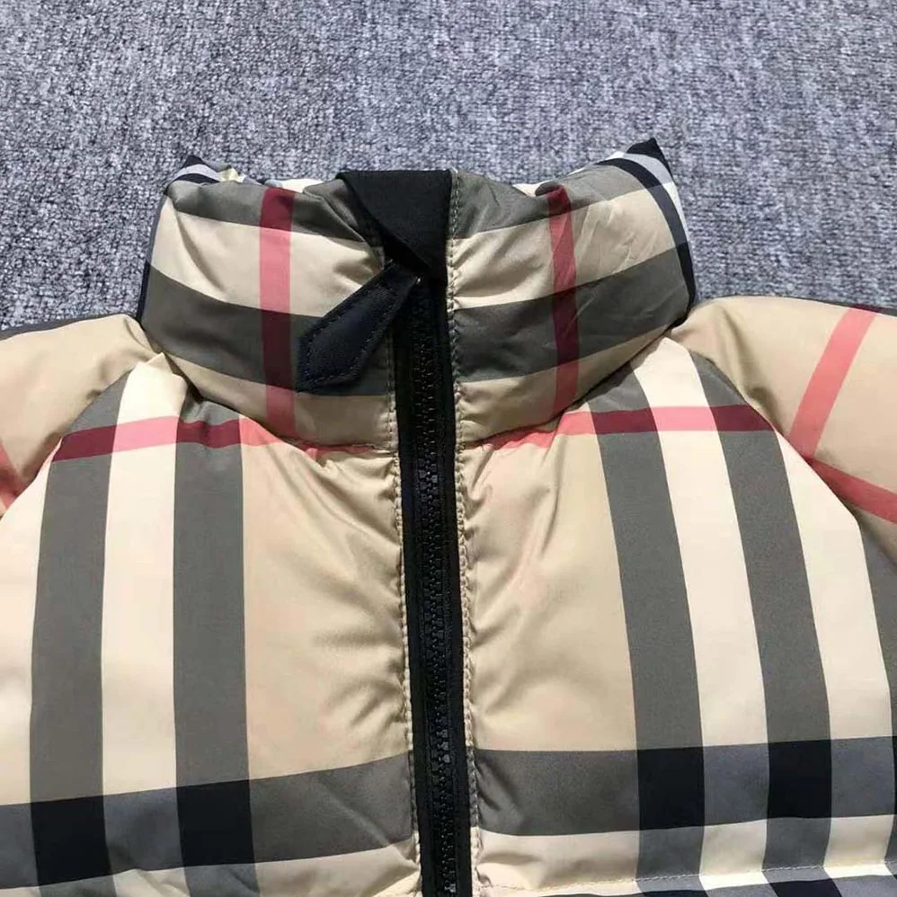 Burberry Check Recycled Polyester Cropped Puffer Jacket for Women Burberry Check Recycled Polyester Cropped Puffer Jacket for Women