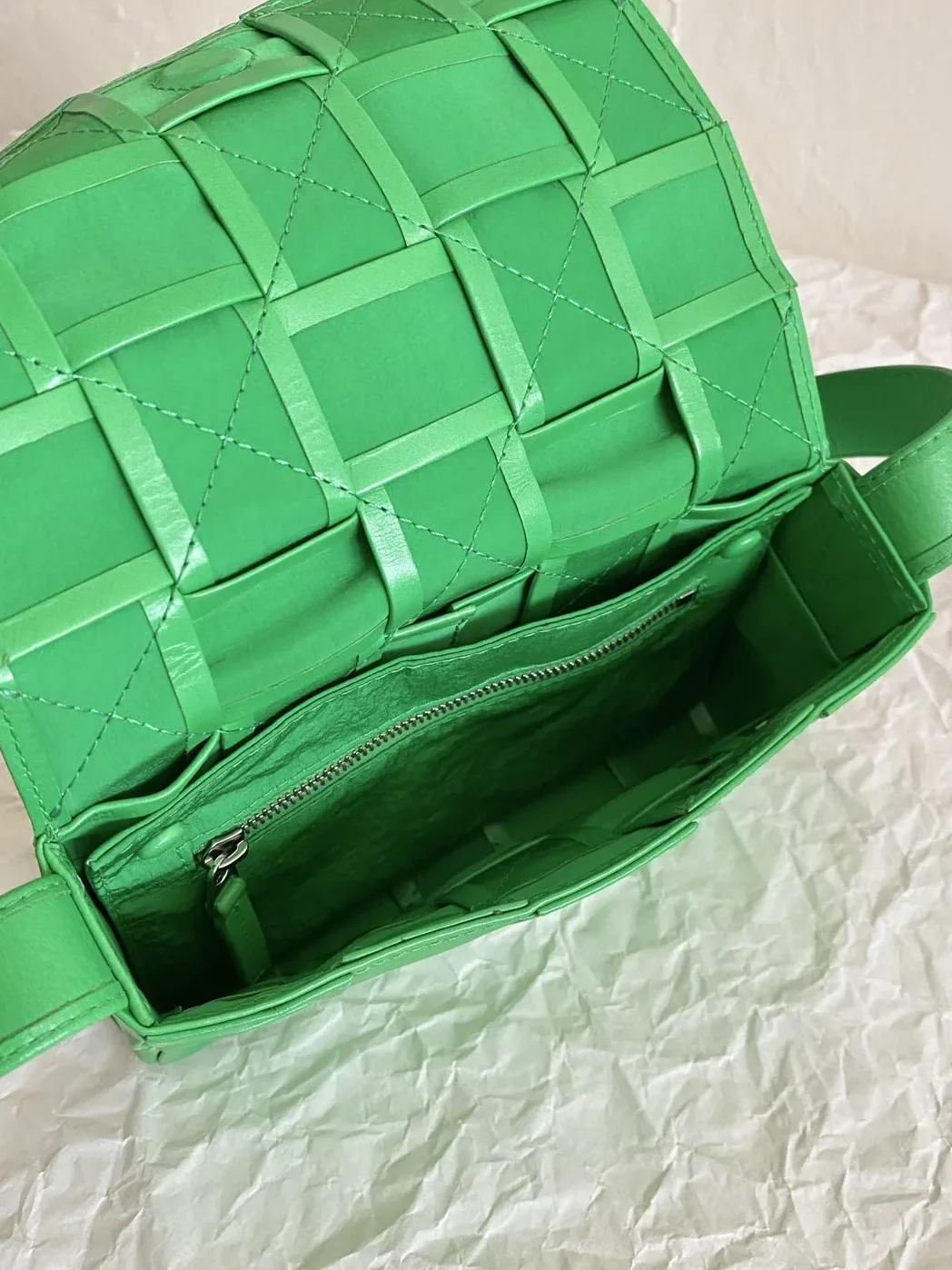 Bottega Veneta Padded Cassette Belt Bag Green