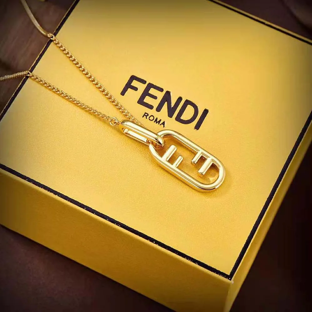 Fendi O'Lock Necklace Gold for Women in colored