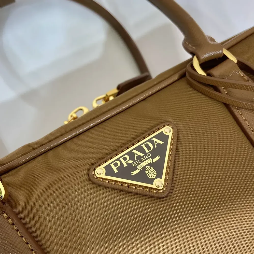 Prada Re-Edition 1978 Medium Re-Nylon and Saffiano Leather Two-handle Bag for Women in Brown