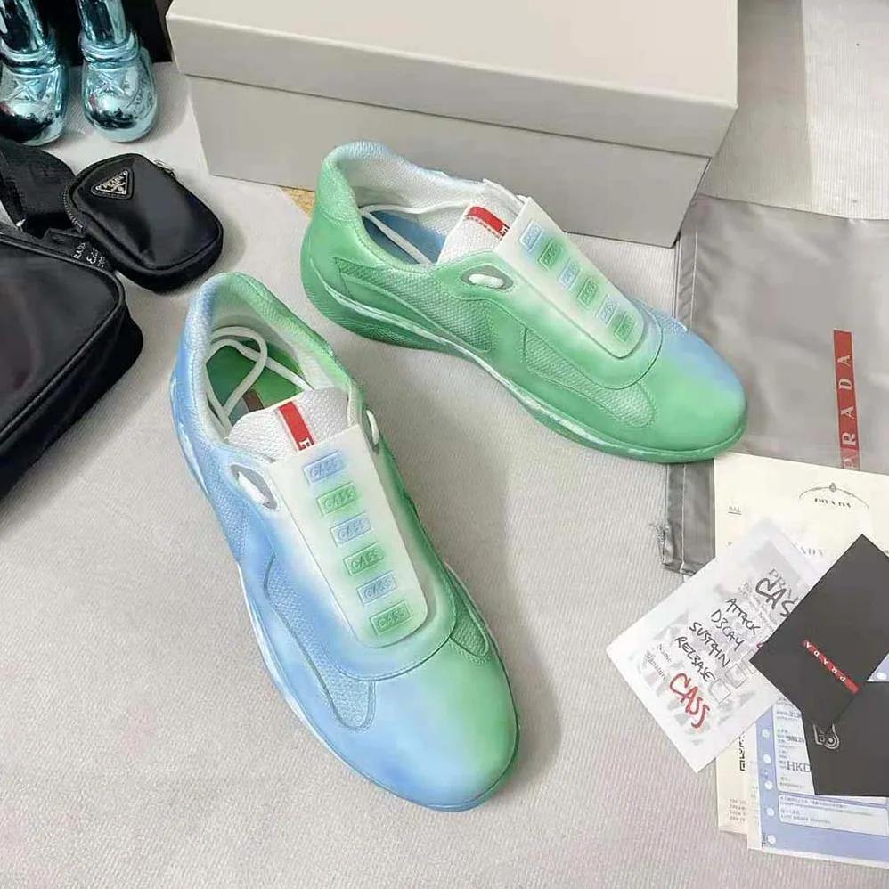 Prada Cass x Prada Americas Cup Rel3ase Sneakers for Unisex in Blue Prada Cass x Prada Americas Cup Rel3ase Sneakers for Unisex in Blue