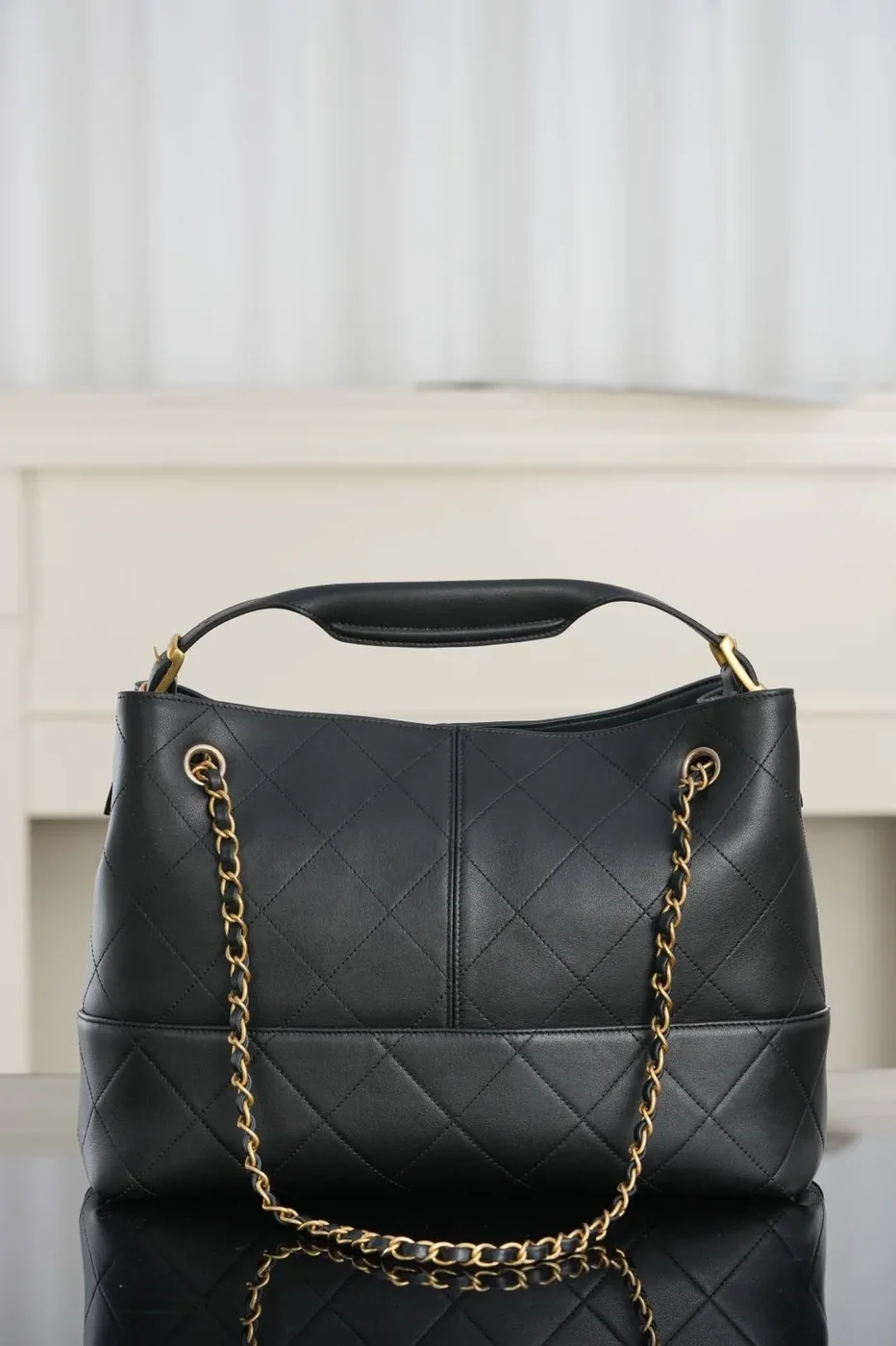 Chanel Shopping Small Tote Bag in Pink Gold Hardware