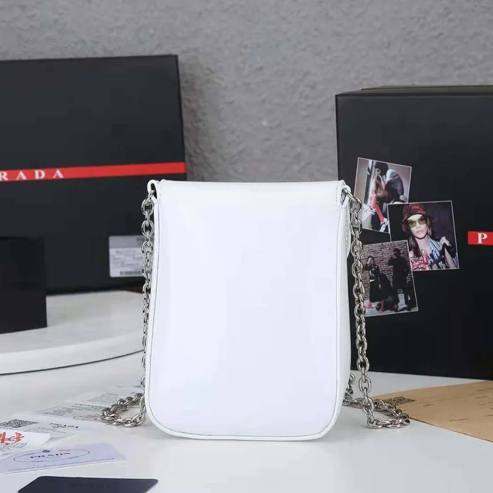 Prada Brushed Leather Mini-bag for Women in White