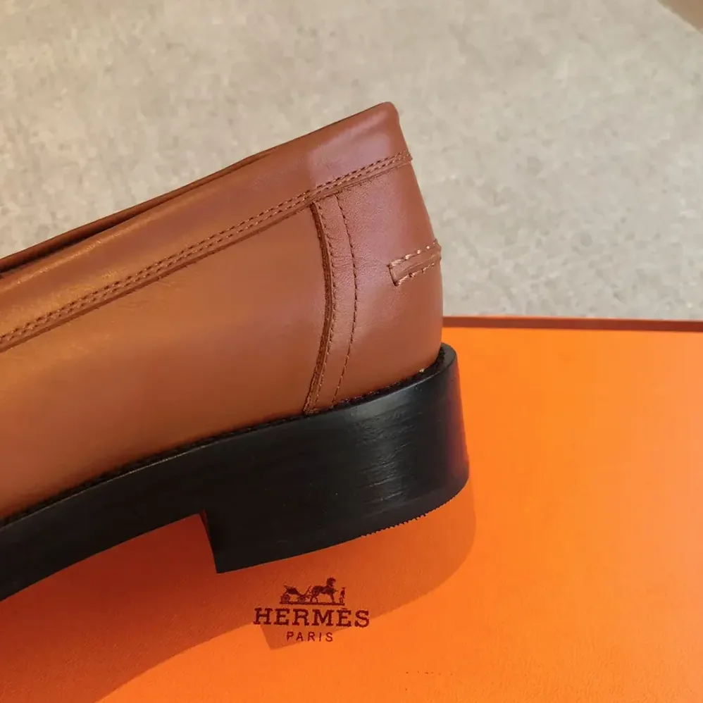 Hermes Hot Loafer-Brown H242053Z for Women