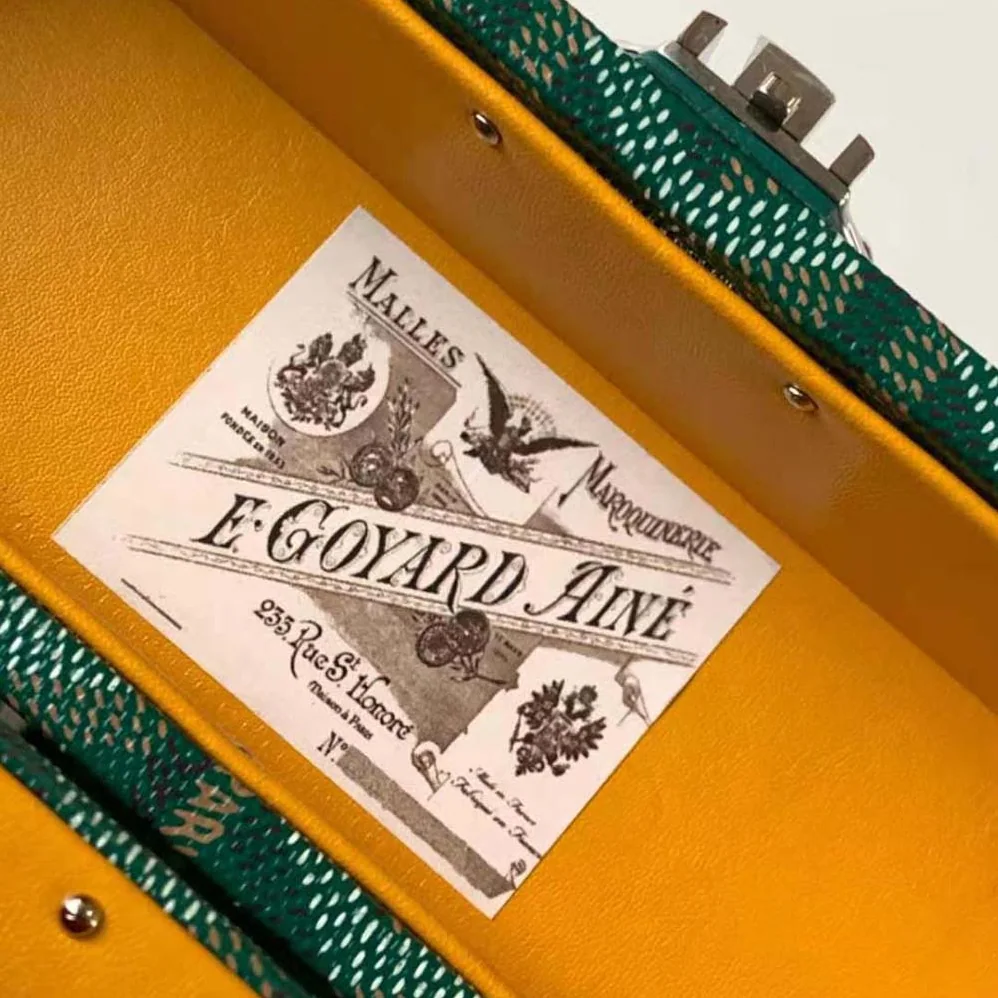 Goyard Cassette Trunk Bag in Goyardine Canvas & Clamecy Cowhide for Women in Green