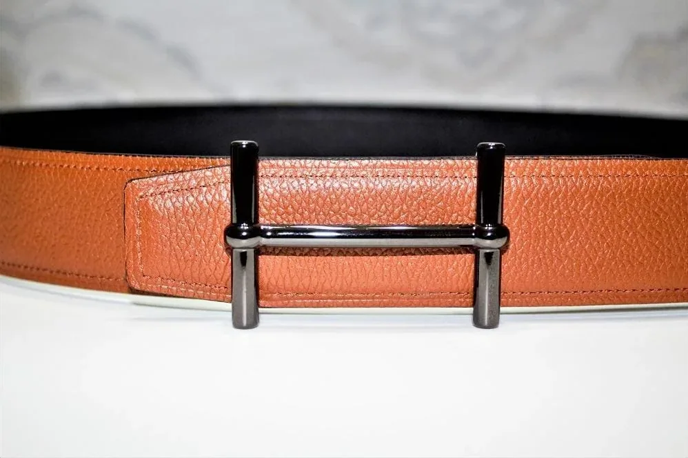 New Reversible Buckle Belt Brown&Black