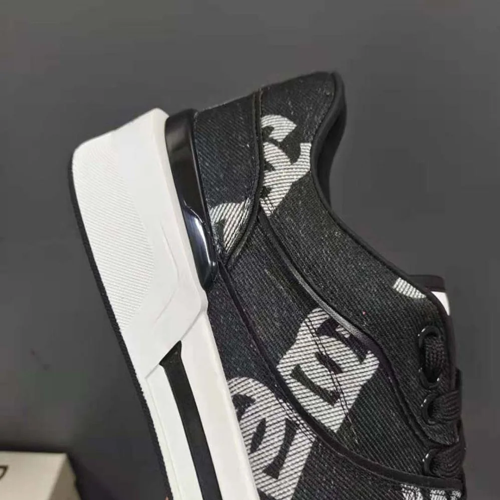 Dolce Gabbana D&G New Roma Sneakers with Denim Logo for Men Dolce Gabbana D&G New Roma Sneakers with Denim Logo for Men