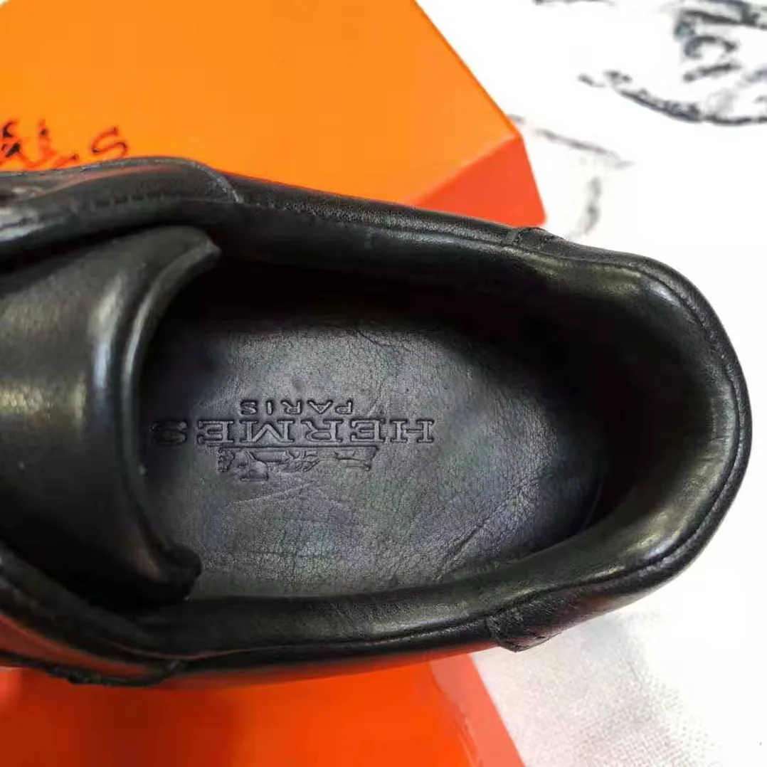 Hermes Trail sneaker in Calfskin for Men in Black