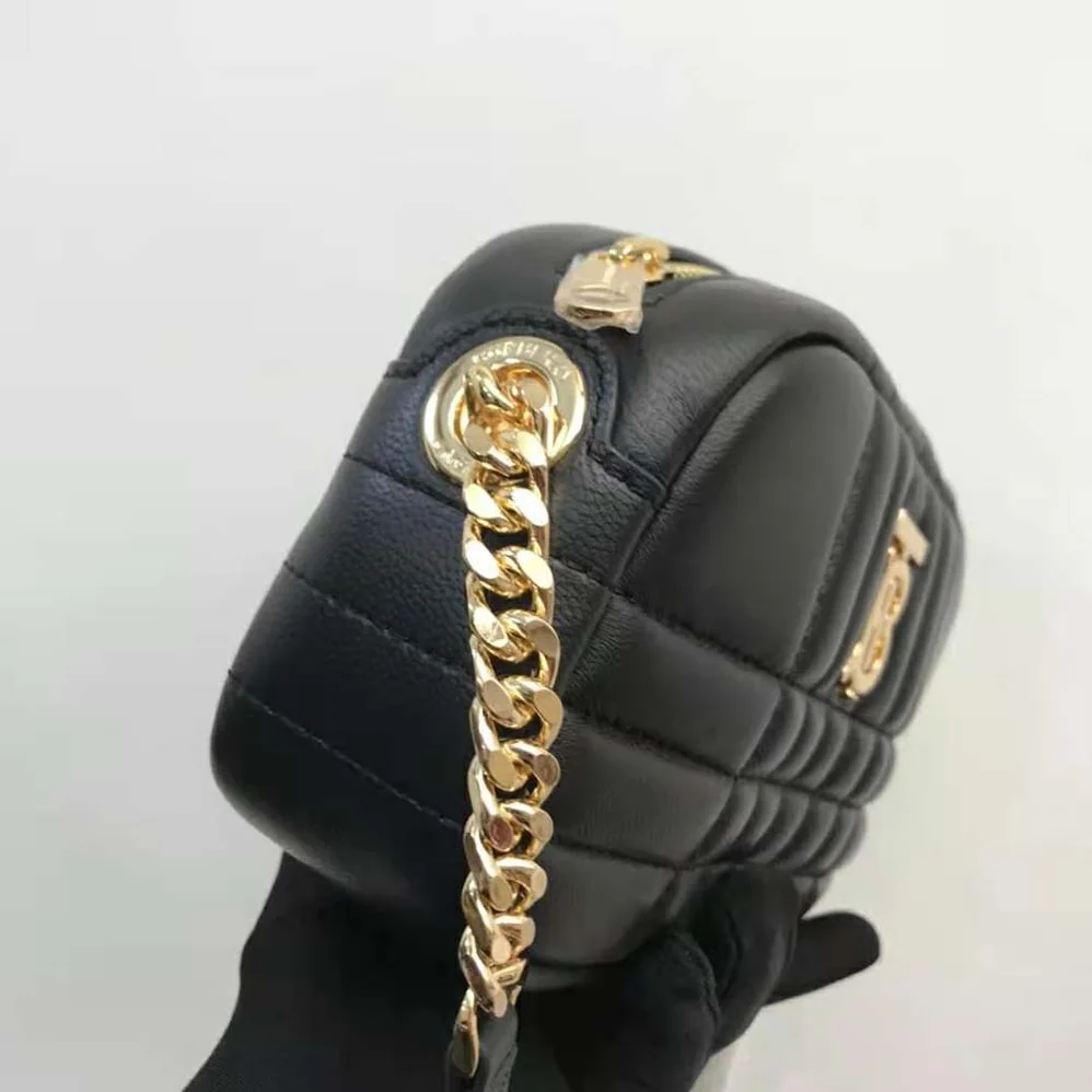 Burberry Mini Quilted Lambskin Lola Camera Bag for Women in Black Burberry Mini Quilted Lambskin Lola Camera Bag for Women in Black