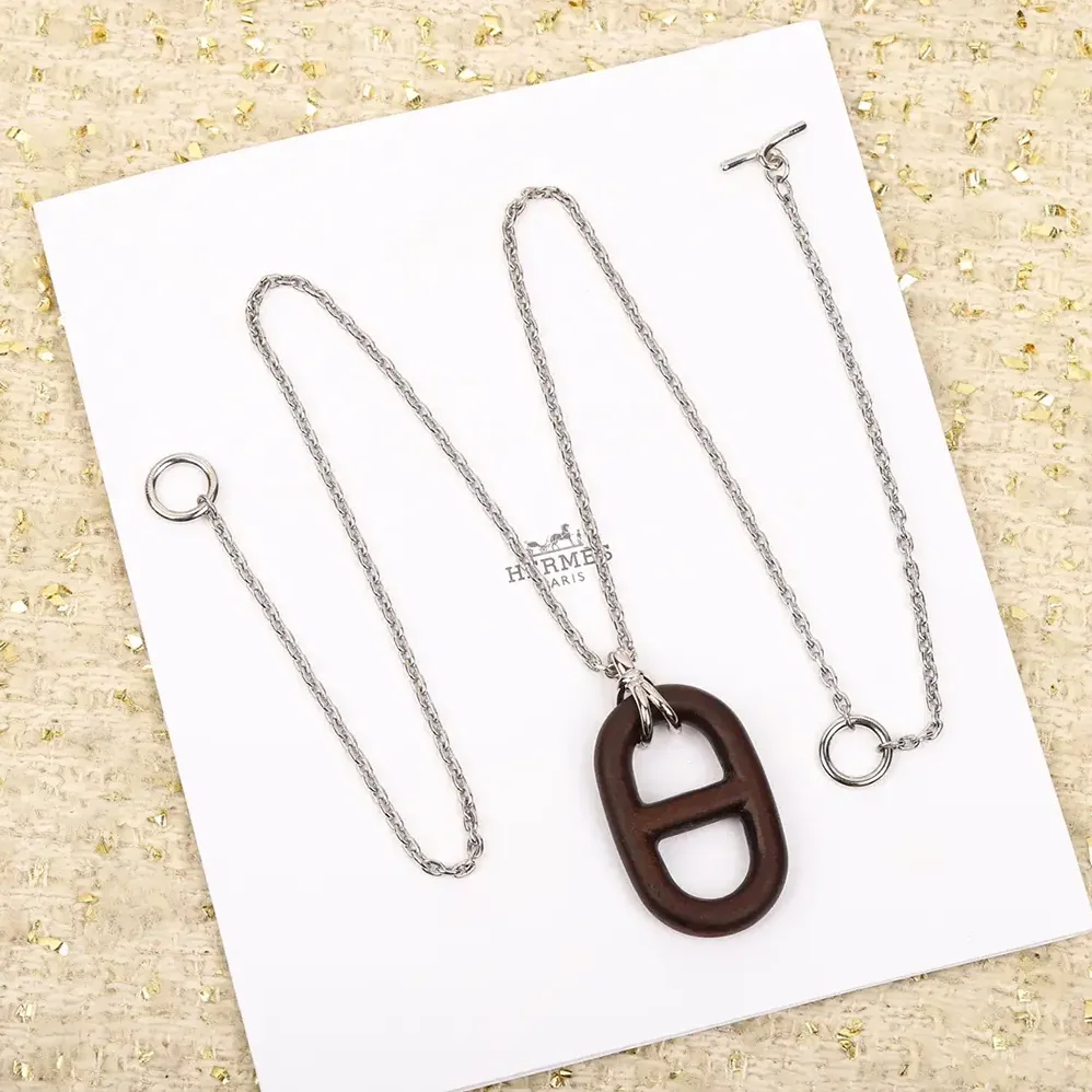 Hermes Chaine D Ancre Vulcanium Necklace for Unisex
