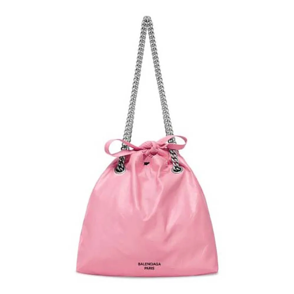Balenciaga Crush Small Tote Bag in Pink Crushed Calfskin for Women Balenciaga Crush Small Tote Bag in Pink Crushed Calfskin for Women