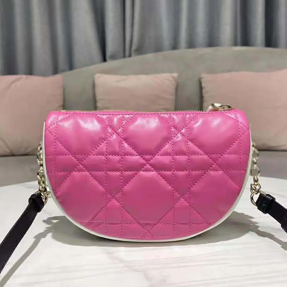 Dior Small Dior Vibe Hobo Bag Fluorescent Pink Macrocannage Lambskin for Women Dior Small Dior Vibe Hobo Bag Fluorescent Pink Macrocannage Lambskin for Women
