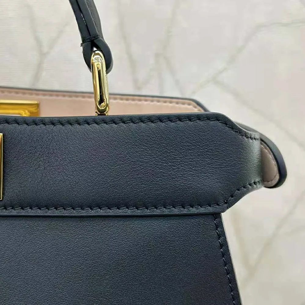 Fendi Peekaboo ISeeU Petite Small Black Padded Nappa Leather Bag for Women Fendi Peekaboo ISeeU Petite Small Black Padded Nappa Leather Bag for Women