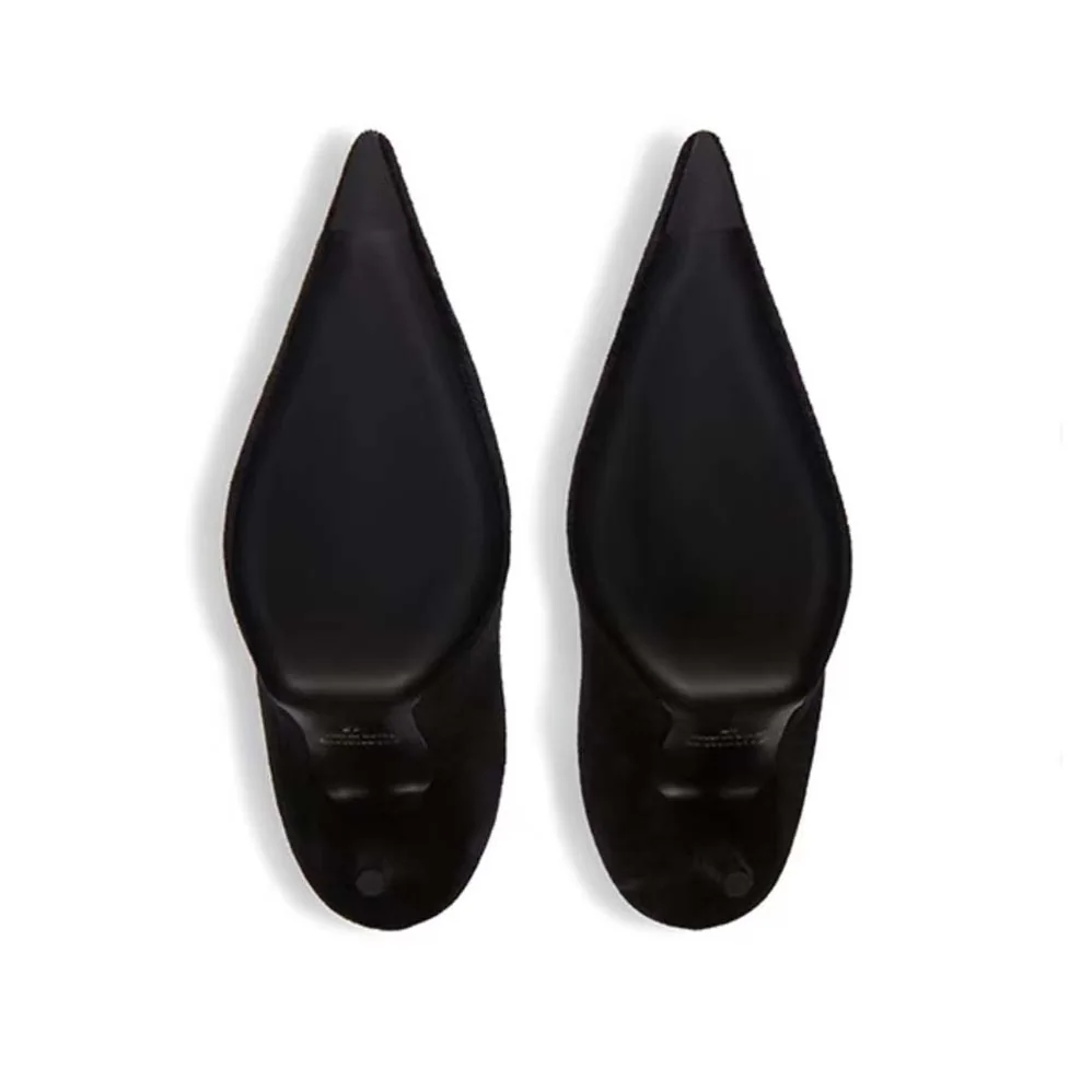Balenciaga Knife 110mm Bootie in Black Fluid Velvet Jersey for Women Balenciaga Knife 110mm Bootie in Black Fluid Velvet Jersey for Women