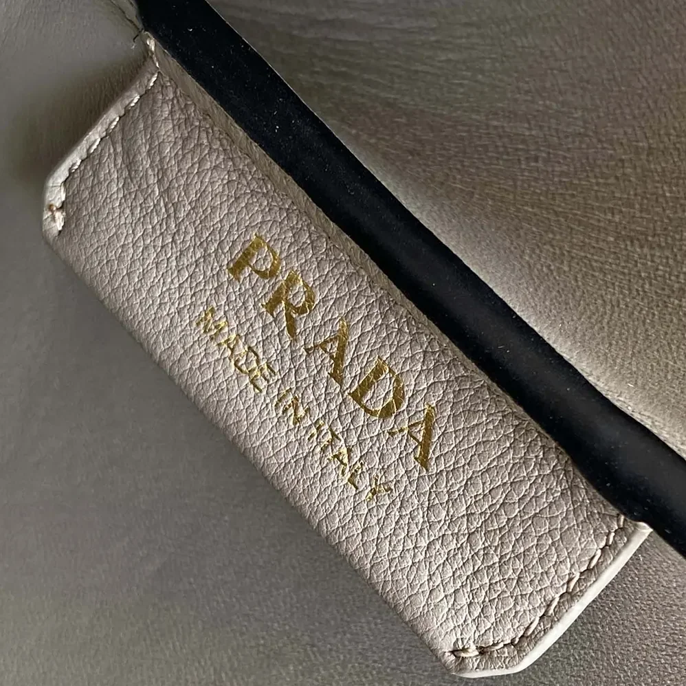 Prada Prada Darling Medium Leather Shoulder Bag for Women in Gray Prada Prada Darling Medium Leather Shoulder Bag for Women in Gray