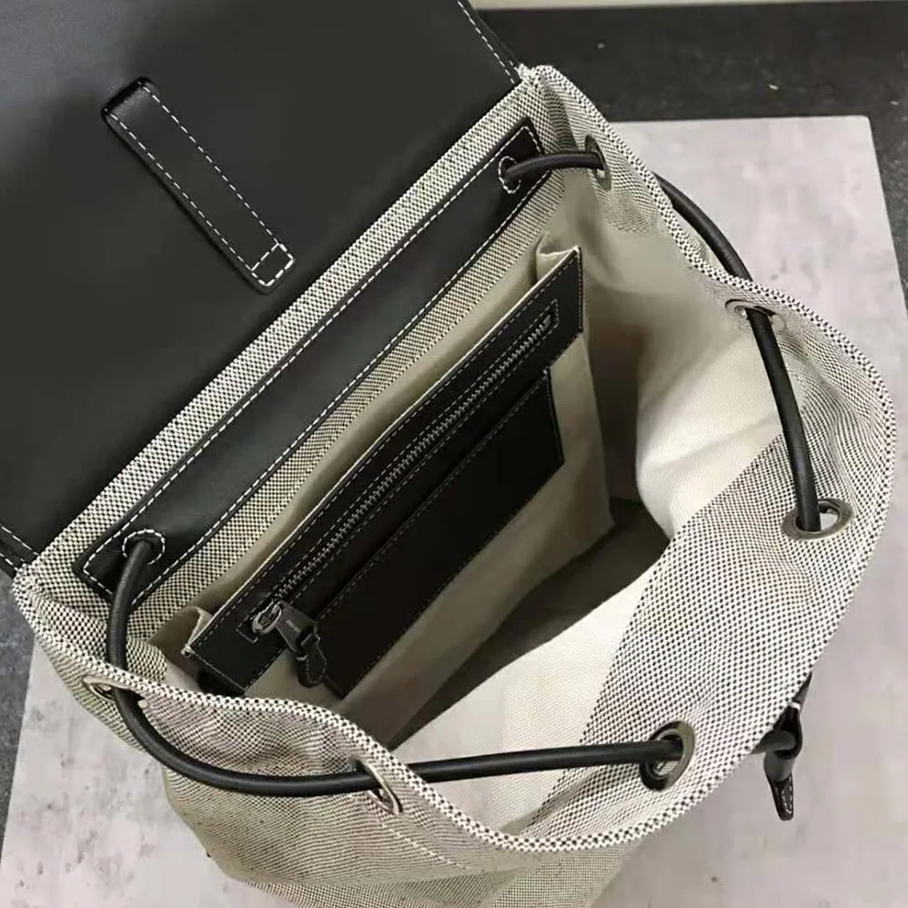 Burberry Horseferry Print Canvas and Leather Pocket Backpack for Men