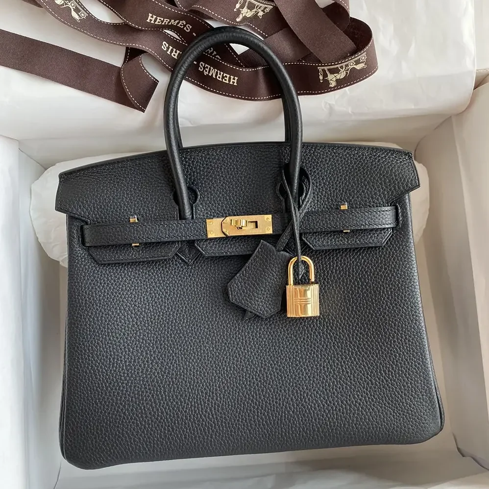 Hermes Birkin 30 Bag in Epsom Leather with Gold Hardware in Black/Gold