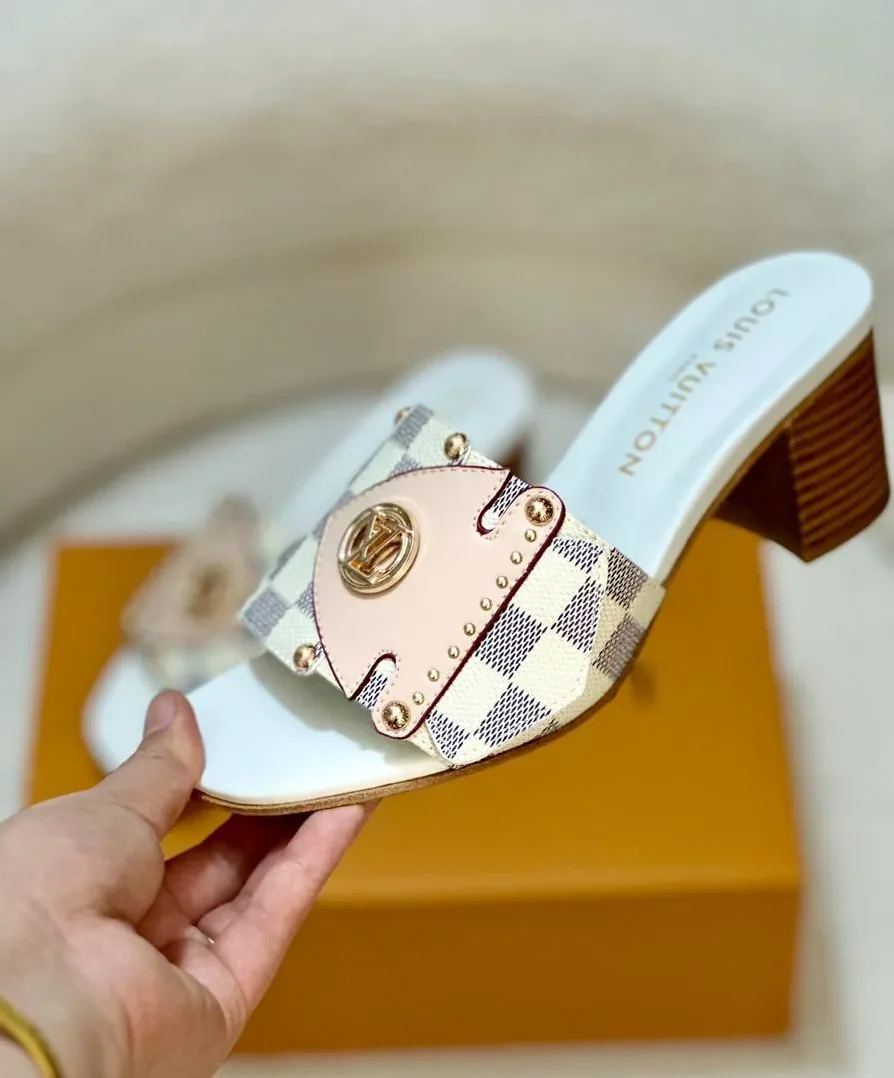 Louis Vuitton LV Frame Mules Damier Canvas Louis Vuitton LV Frame Mules Damier Canvas