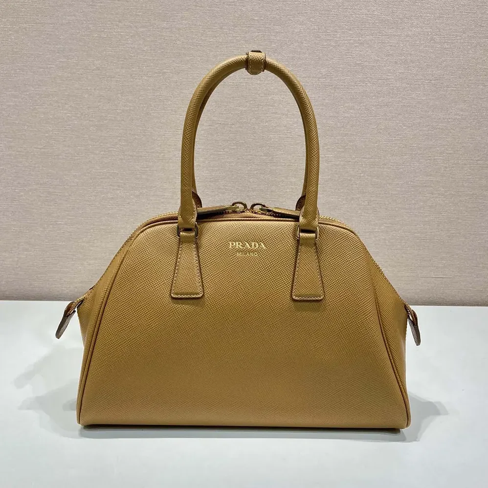 Prada Medium Saffiano Leather Bag for Women in Brown