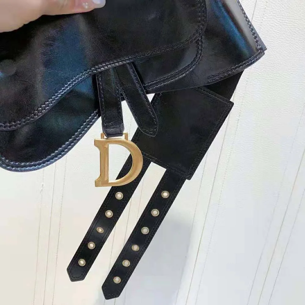 Dior Saddle Belt Black Smooth Calfskin 13.5 CM for Women Dior Saddle Belt Black Smooth Calfskin 13.5 CM for Women