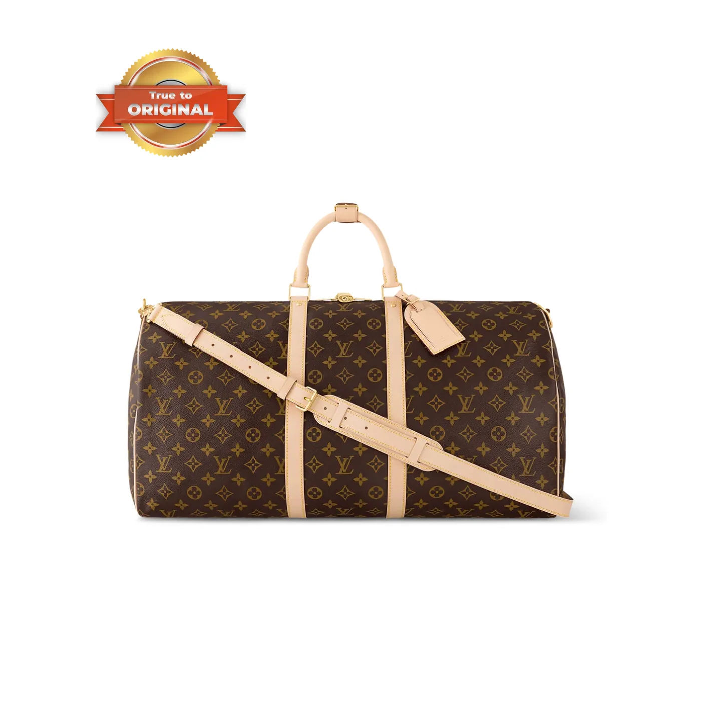 Louis Vuitton Keepall Bandouliere 55 Travel Bag in Brown Monogram Gold Hardware Louis Vuitton Keepall Bandouliere 55 Travel Bag in Brown Monogram Gold Hardware