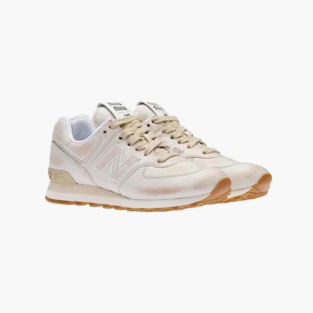 Miu Miu New Balance 574 x Miu Miu Vintage for Women in Effect Nappa Leather Sneakers