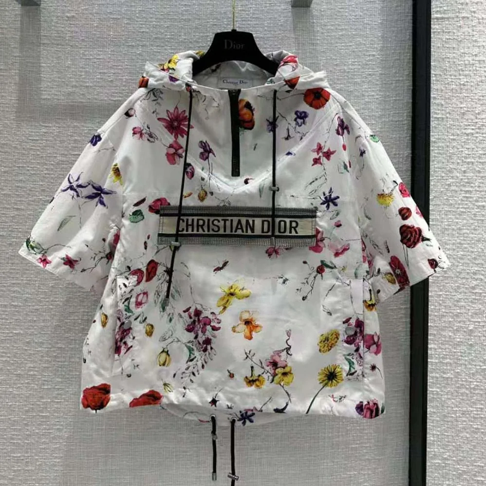 Dior Short for Women in Sleeved Hooded Short Anorak Dior Short for Women in Sleeved Hooded Short Anorak