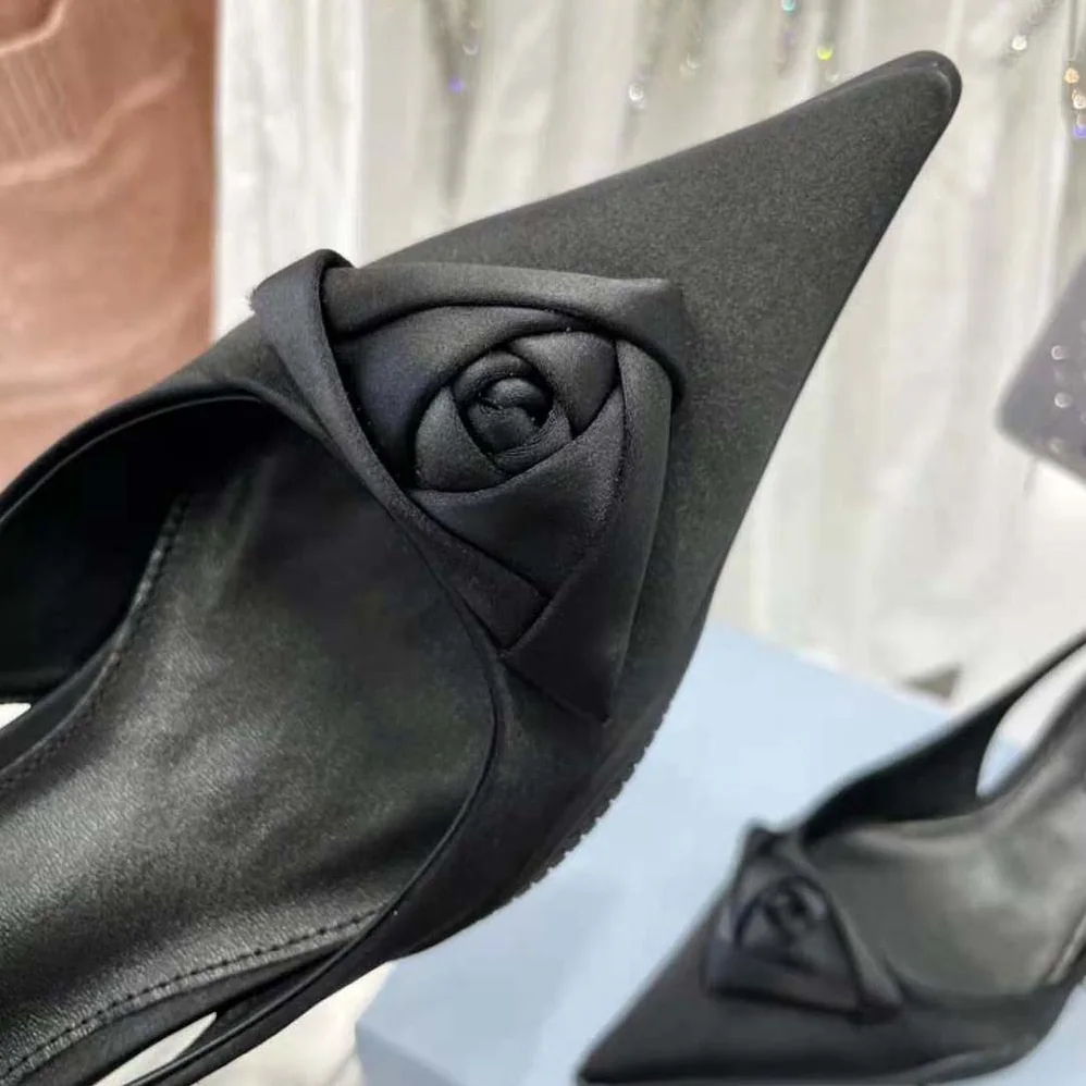 Prada Nylon Gabardine Slingback Pumps for Women in Black