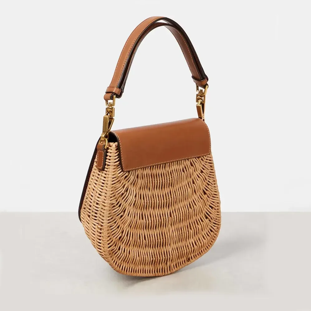 Saint Laurent YSL Mini Voltaire Top Handle Bag in Osier for Women