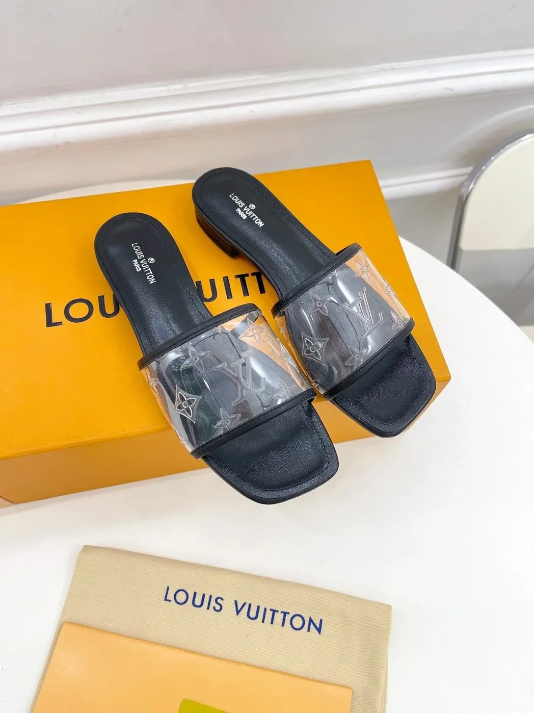 Louis Vuitton Revival Flat Mule Black for Women