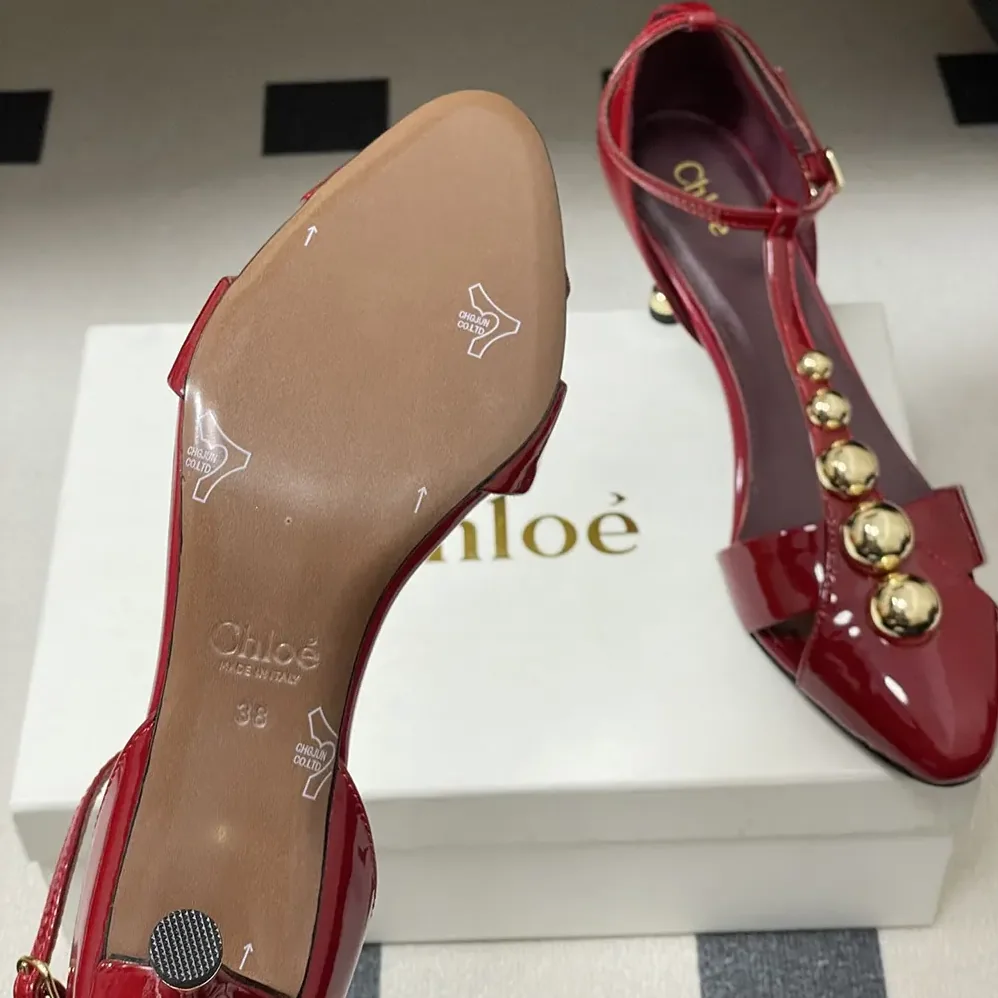 Chloe Cleia Heeled Sandal for Women in Red Chloe Cleia Heeled Sandal for Women in Red