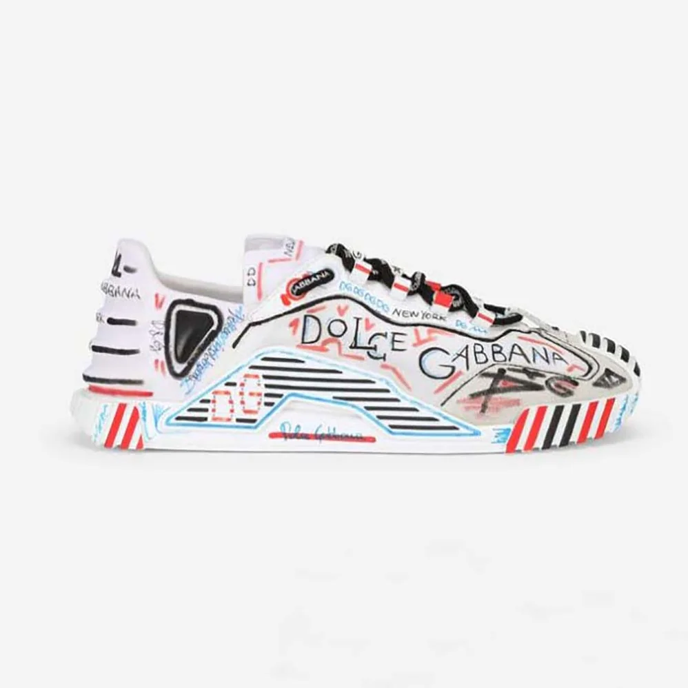 Dolce Gabbana D&G Mixed-Materials New York NS1 Slip for Unisex in on Sneakers Dolce Gabbana D&G Mixed-Materials New York NS1 Slip for Unisex in on Sneakers